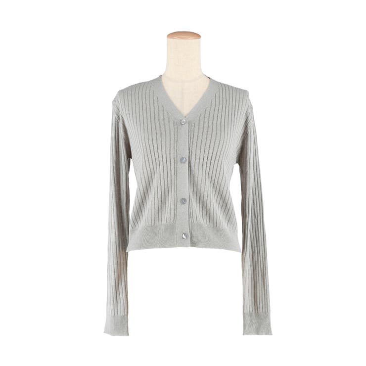 程よい透け感が女性らしい、シアーニットコンパクトカーディガン | coca | 詳細画像3 