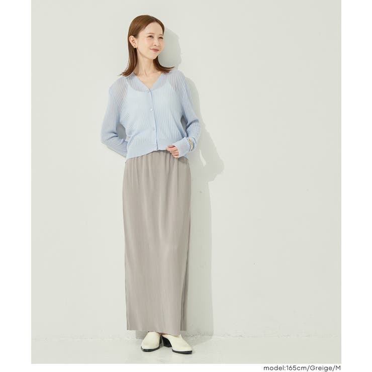 ストレッチプリーツIラインスカート | coca | 詳細画像15 