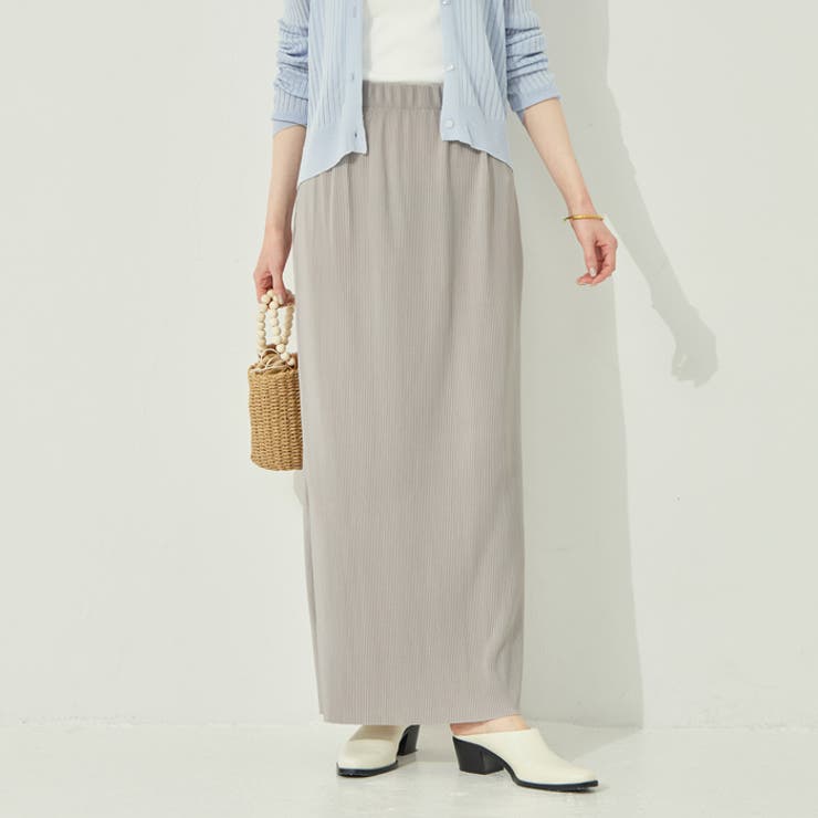 ストレッチプリーツIラインスカート | coca | 詳細画像1 