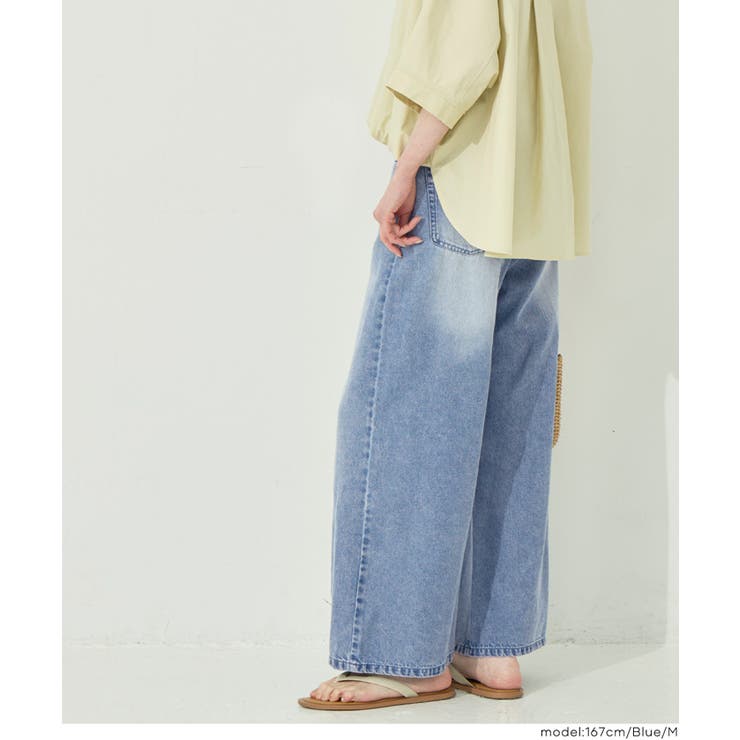 とろみデニムワイドパンツ | coca | 詳細画像4 
