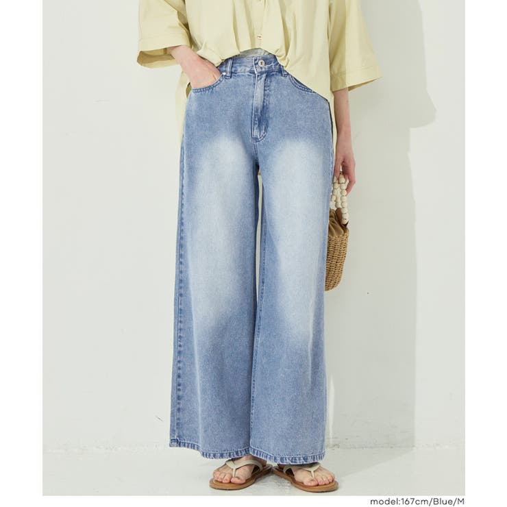 とろみデニムワイドパンツ | coca | 詳細画像6 