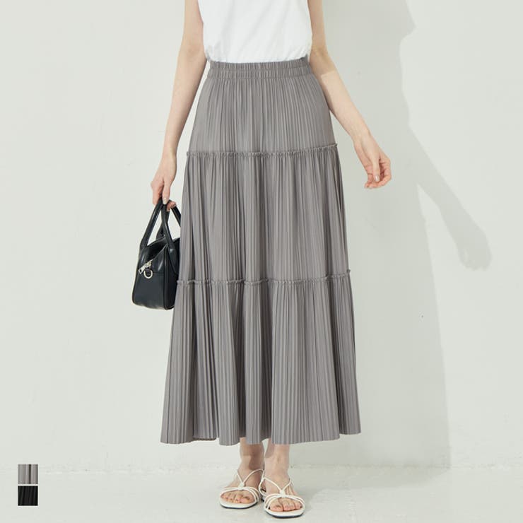 ティアードプリーツスカート | coca | 詳細画像1 