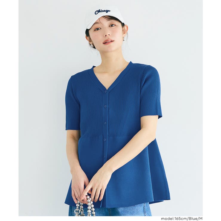 ぺプラムニットカーディガン レディース | coca | 詳細画像14 