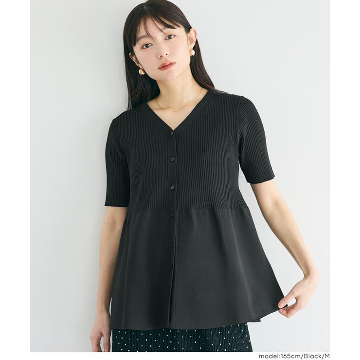 ぺプラムニットカーディガン レディース | coca | 詳細画像6 