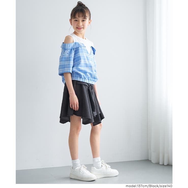 デニム腰巻風スカート  | coca | 詳細画像9 