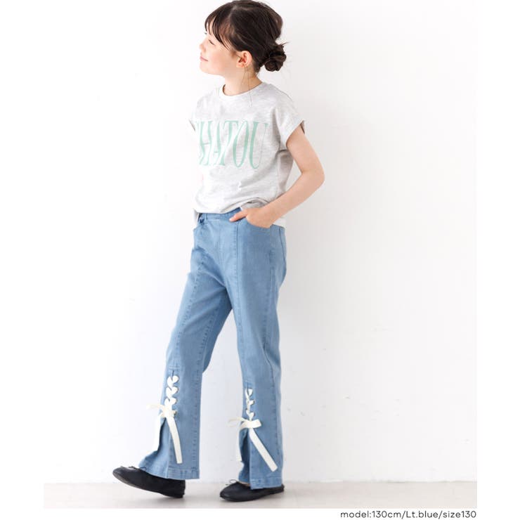 デニムレースアップリボンパンツ キッズ | coca | 詳細画像8 