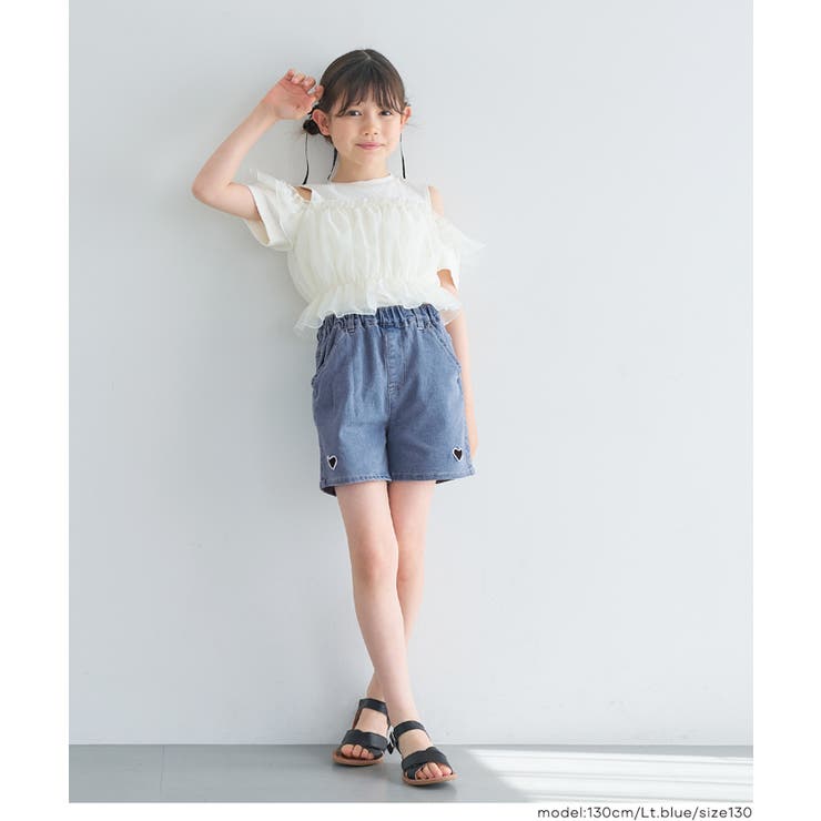 ハート刺繍ショートパンツ | coca | 詳細画像2 