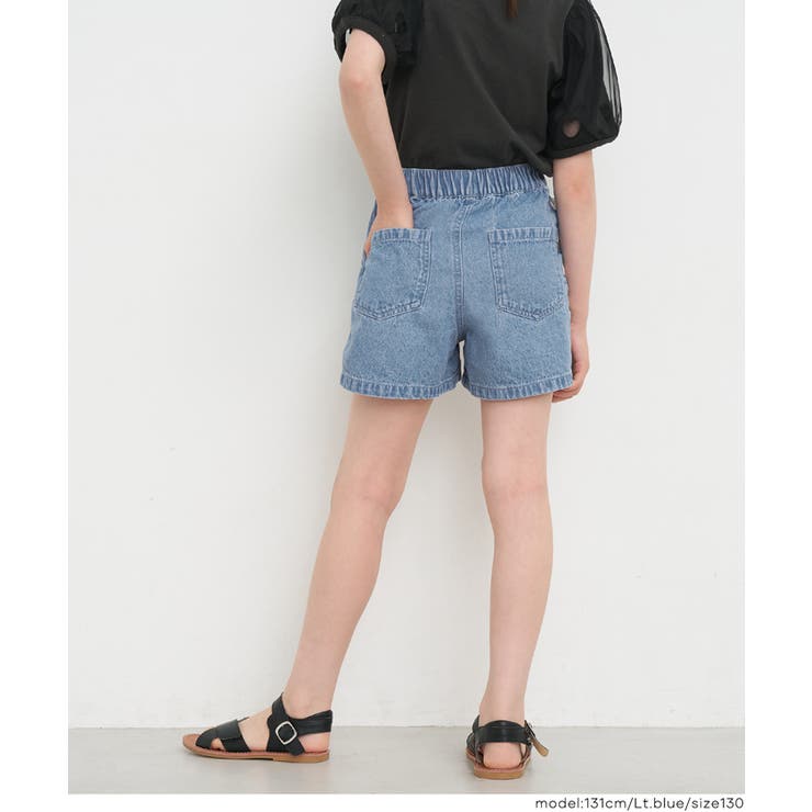 デニムレースアップショートパンツ | coca | 詳細画像5 