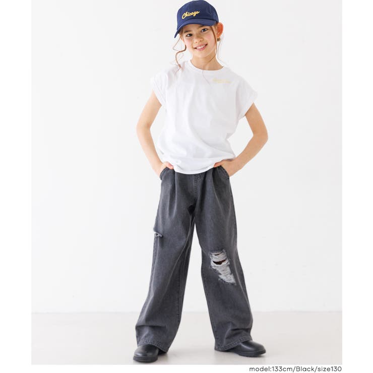 サイドカットダメージパンツ キッズ | coca | 詳細画像8 