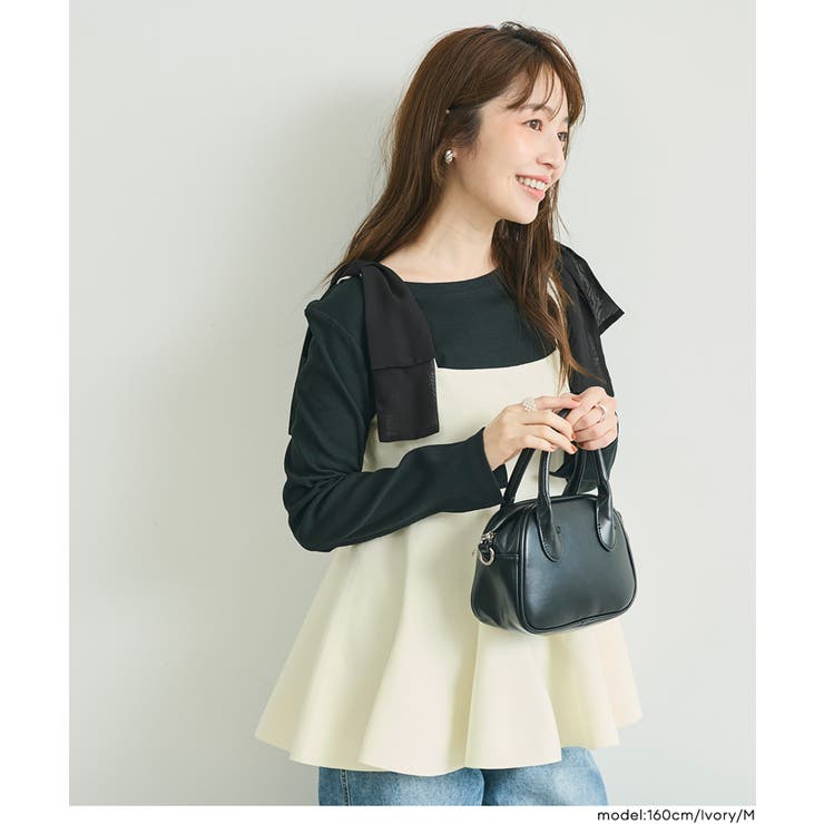 [Ivory] | ＼26aw再入荷／スポンディッシュニットリボンキャミソール | coca