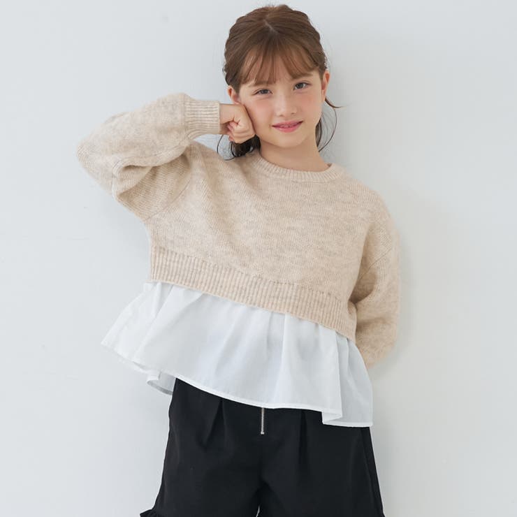 親子お揃いドッキングギャザーニット(36-251211202-16) | coca | 詳細画像1 