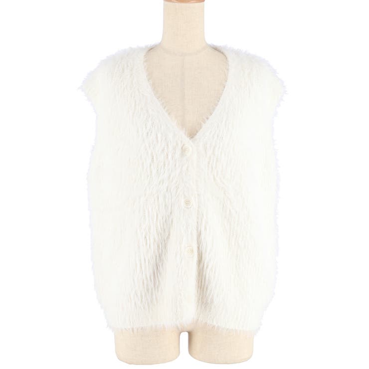 シャギーニットベストカーディガン | coca | 詳細画像21 