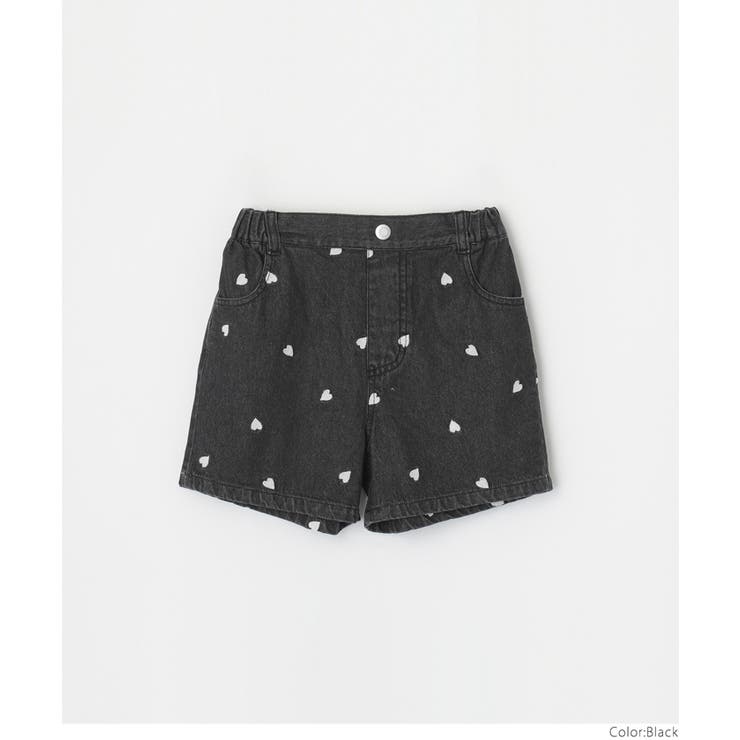 デニムハート刺繍ショートパンツ | coca | 詳細画像3 