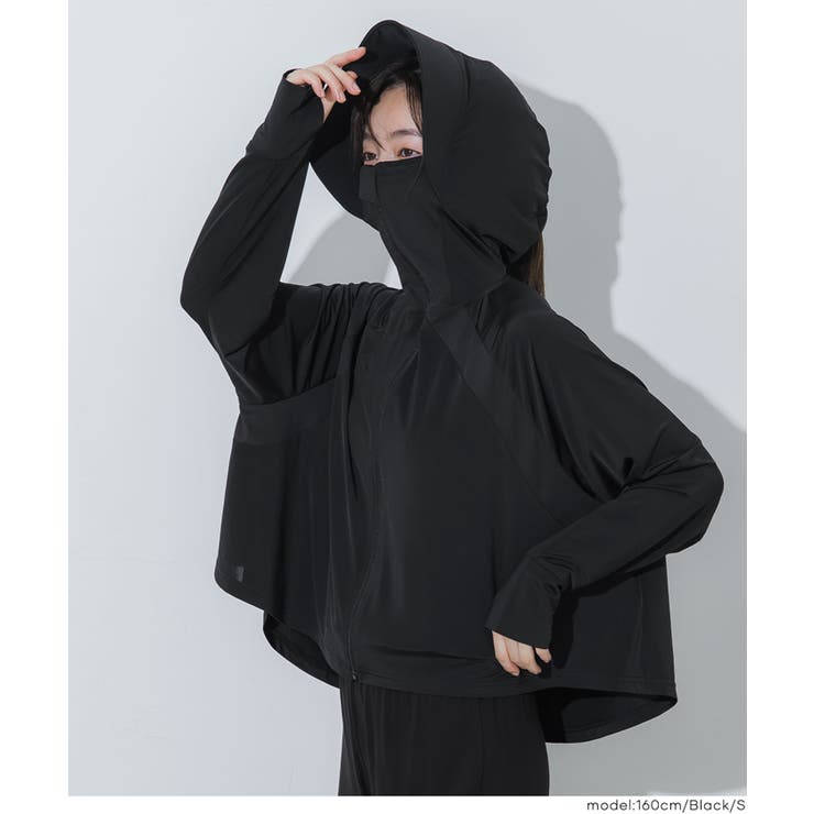 ［Black］ | 【接触冷感】UVカットパーカー | coca