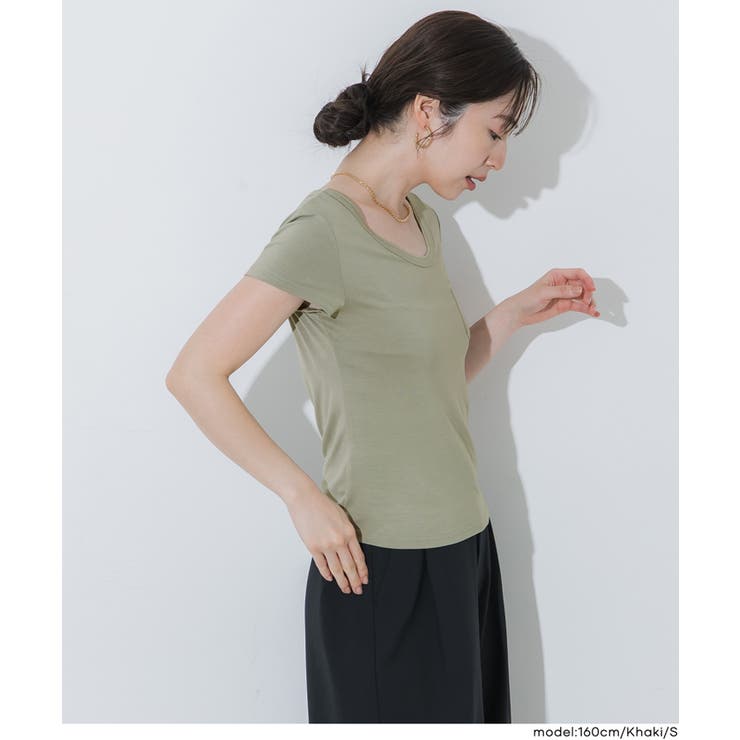 ［Khaki］ | とろみポケットTシャツ | coca