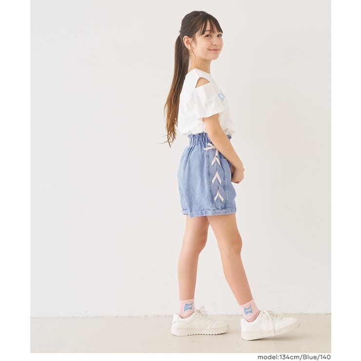 デニムレースアップショートパンツ | coca | 詳細画像11 