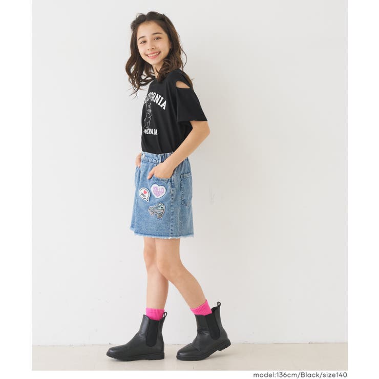 肩あきバッククロスTシャツ | coca | 詳細画像6 