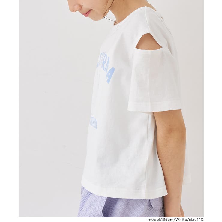 肩あきバッククロスTシャツ | coca | 詳細画像9 
