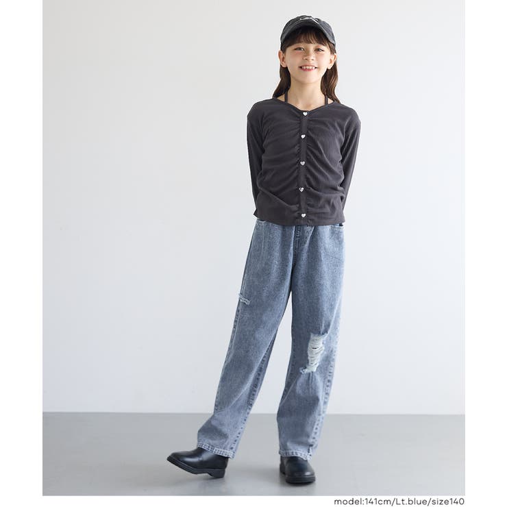 デニムサイドカットダメージパンツ | coca | 詳細画像5 