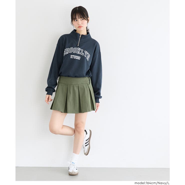 【YOUTH】ハーフジップドロストスウェットトップス | coca | 詳細画像2 