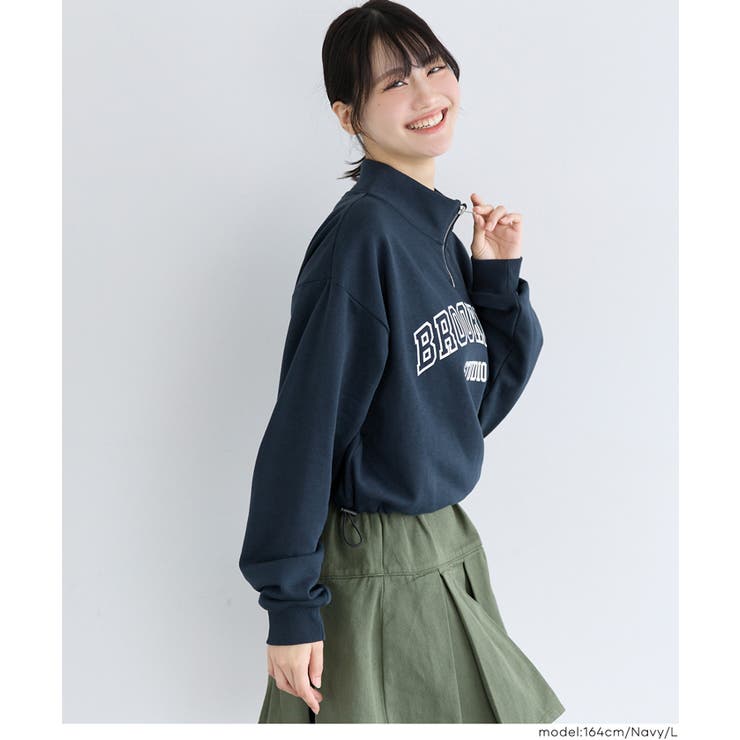 【YOUTH】ハーフジップドロストスウェットトップス | coca | 詳細画像3 
