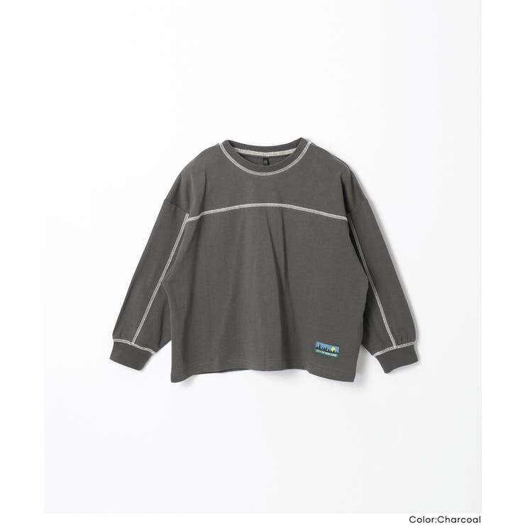 配色ステッチビッグTシャツ | coca | 詳細画像16 