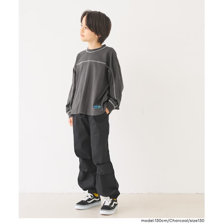 配色ステッチビッグTシャツ | coca | 詳細画像2 