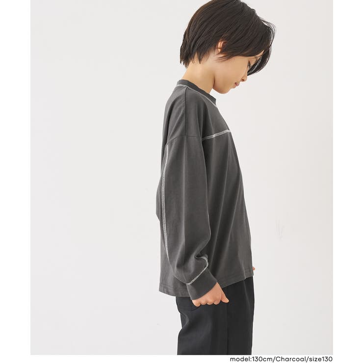 配色ステッチビッグTシャツ | coca | 詳細画像3 