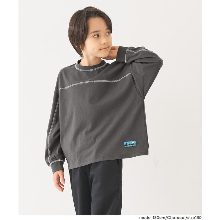 配色ステッチビッグTシャツ | coca | 詳細画像4 