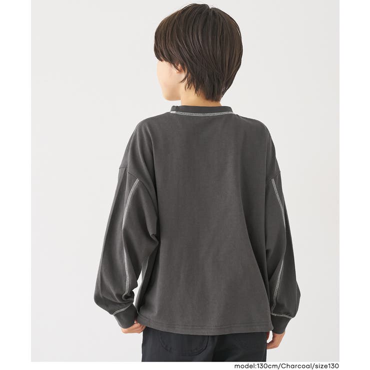 配色ステッチビッグTシャツ | coca | 詳細画像5 
