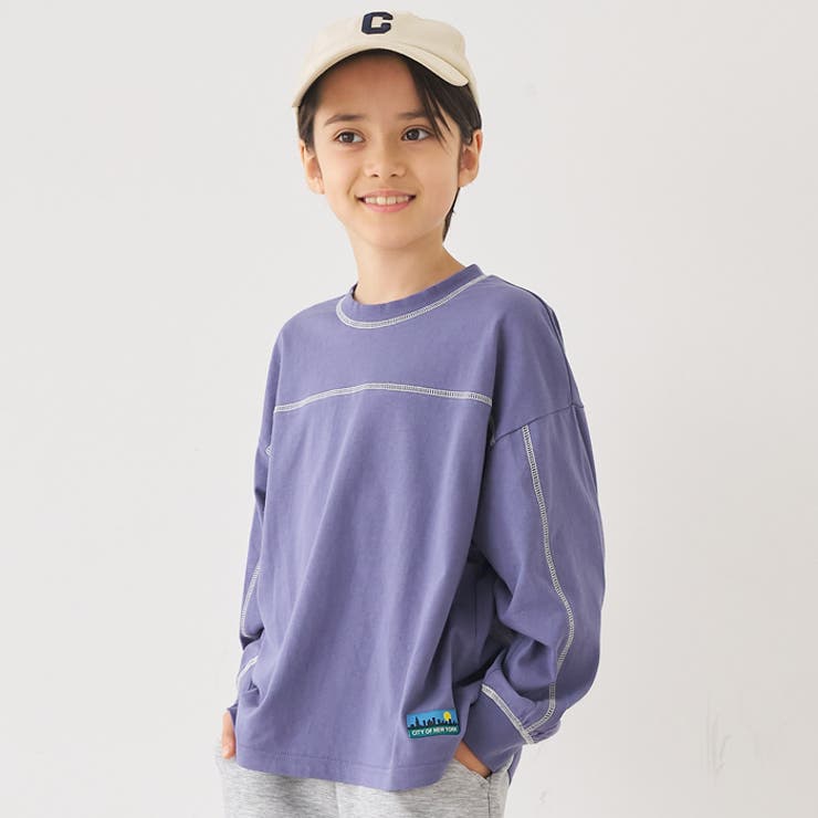 配色ステッチビッグTシャツ | coca | 詳細画像1 