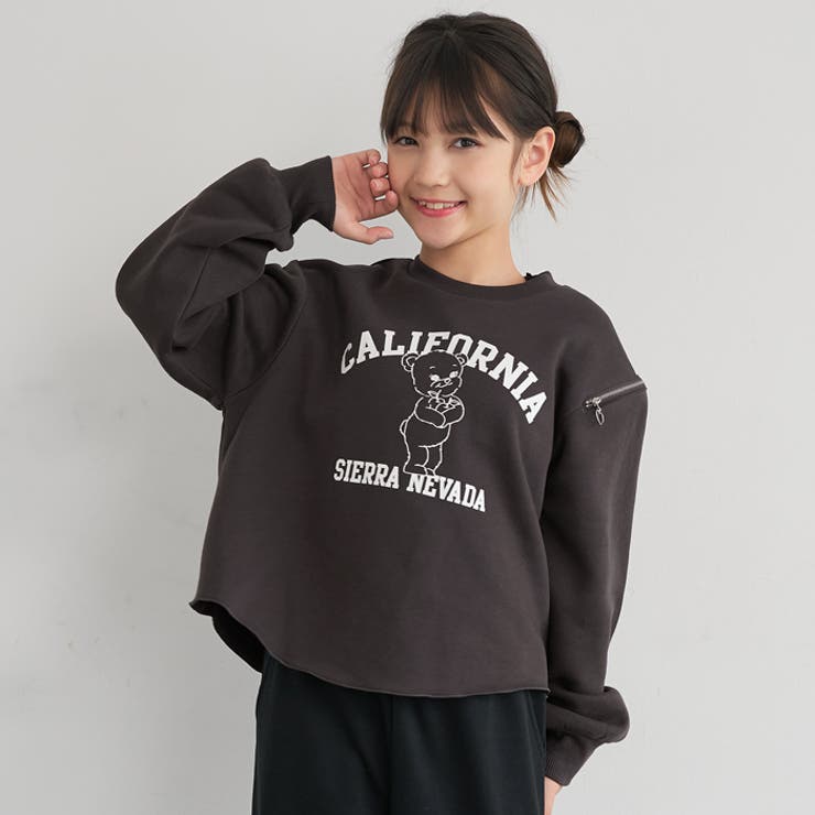 裏起毛ハートジップスウェットトップス(36-260611202-19) | coca | 詳細画像1 