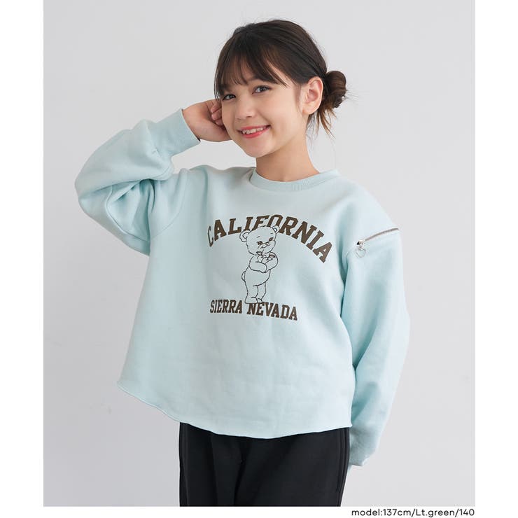 裏起毛ハートジップスウェットトップス(36-260611202-19) | coca | 詳細画像2 