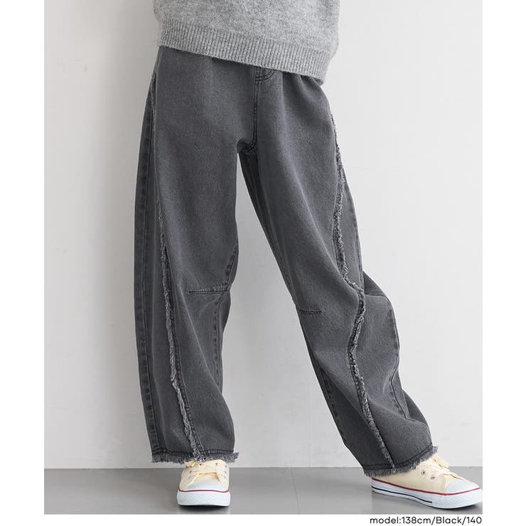 デニムフリンジバレルレッグパンツ(36-260634203-20) | coca | 詳細画像11 
