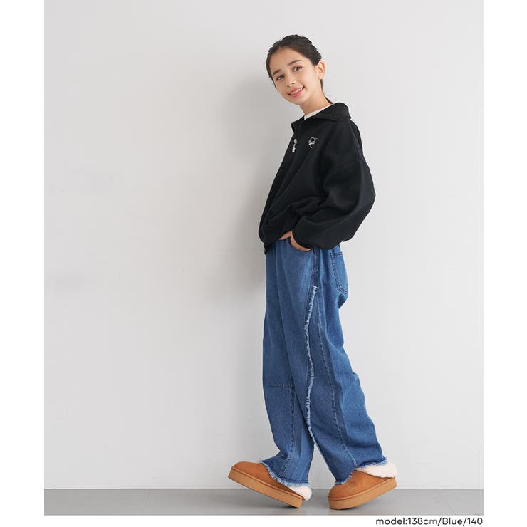 デニムフリンジバレルレッグパンツ(36-260634203-20) | coca | 詳細画像6 