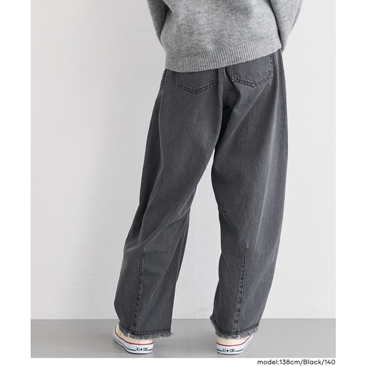 デニムフリンジバレルレッグパンツ(36-260634203-20) | coca | 詳細画像9 