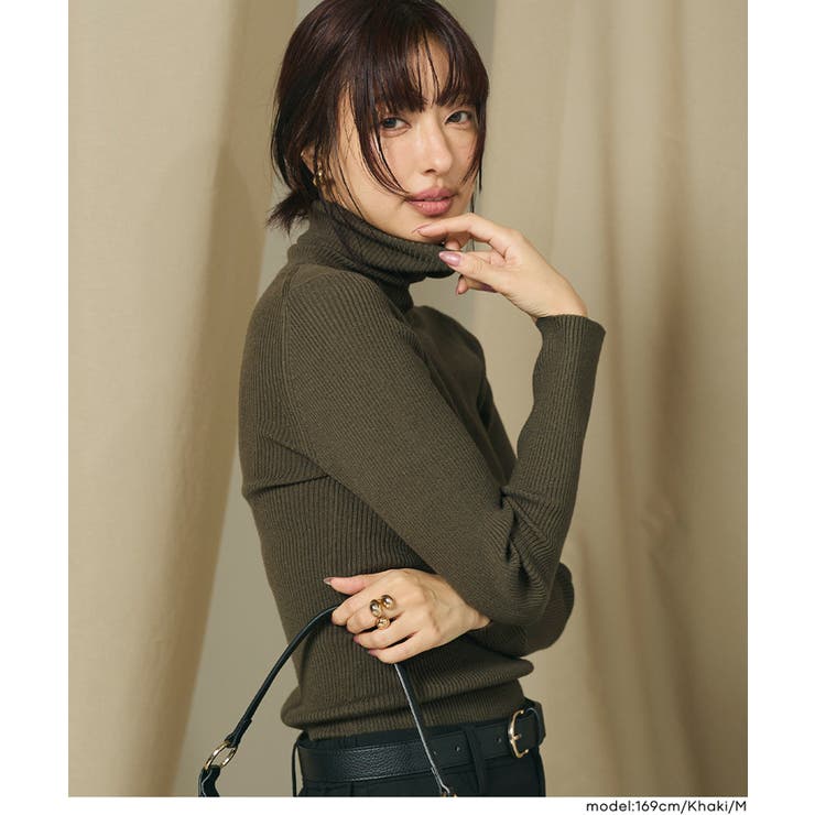 ＼26aw新色登場／軽量ニット タートルネックラウンドヘム【西山茉希様着用】 | coca | 詳細画像8 