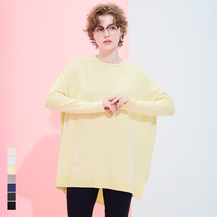 クルーネックニットチュニック | coca | 詳細画像1 