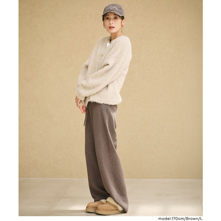 ＼26aw新色登場／暖かくきれい見えも叶う、リラクシーニットパンツ | coca | 詳細画像7 