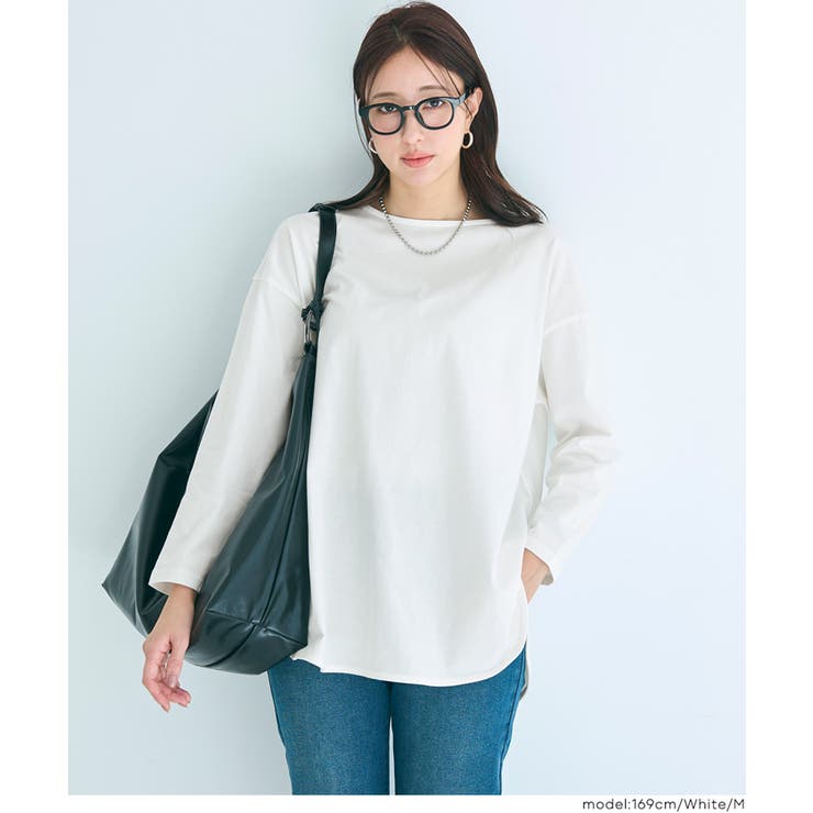 ［White］ | レギュラーオンスコットンサイドスリットビッグTシャツ | coca