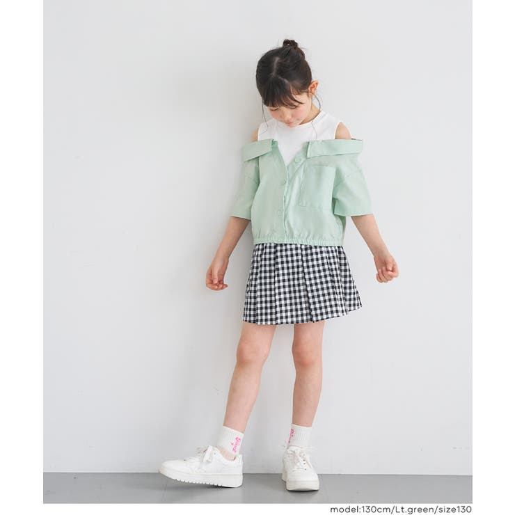 タンクドッキングオープンショルダーシャツ キッズ | coca | 詳細画像14 