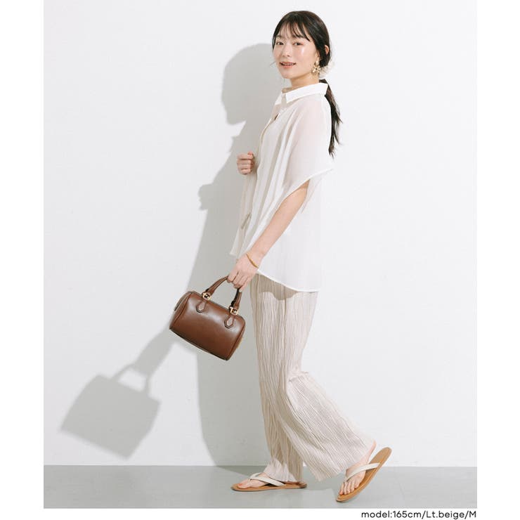 〈26ss新色登場〉セルフカット可◎スリムウェーブパンツ | coca | 詳細画像15 