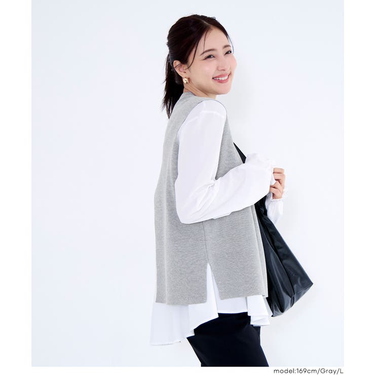 ニットベストセットブラウス | coca | 詳細画像10 