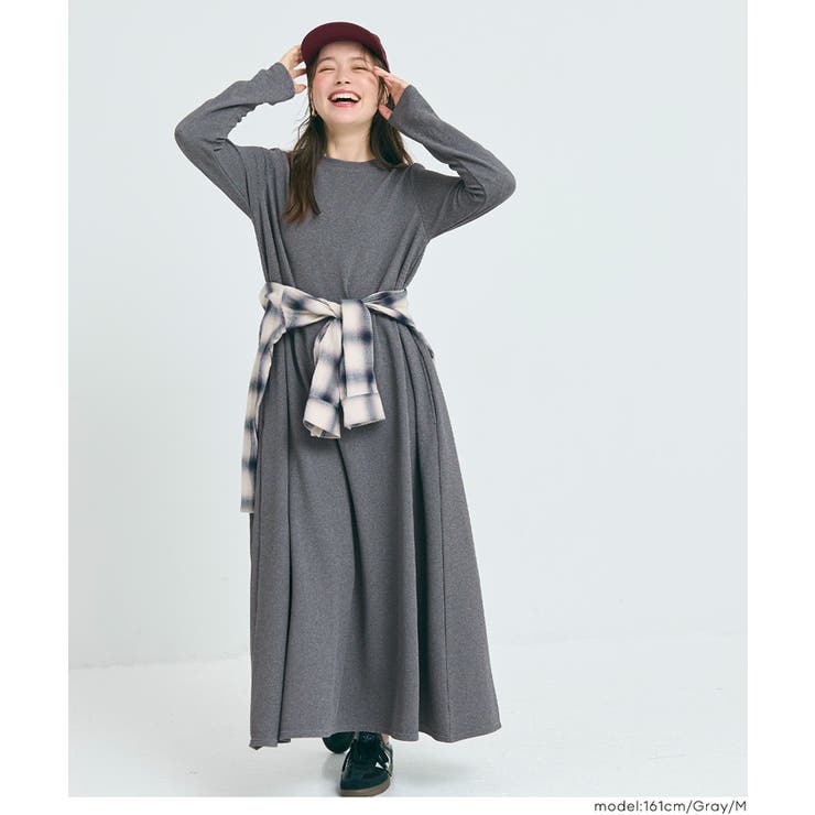 フレアシルエットで女性らしく、エンボスAラインワンピース | coca | 詳細画像8 