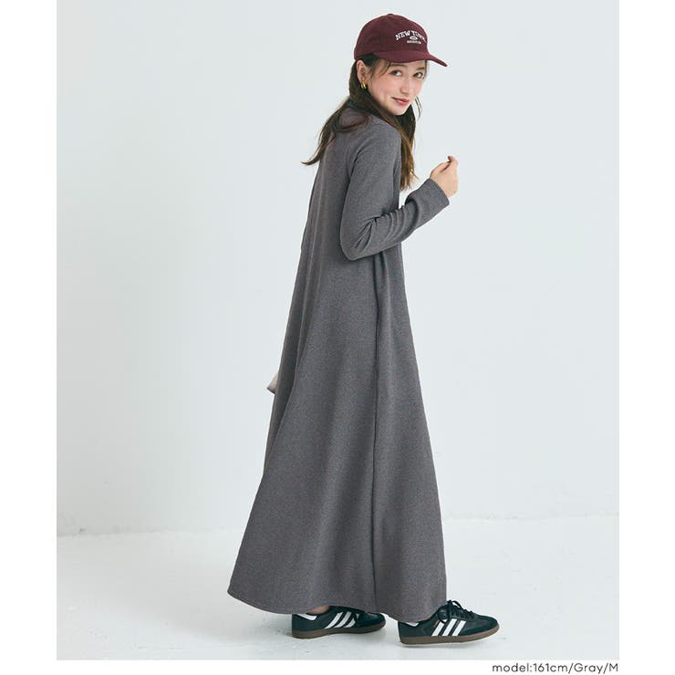 フレアシルエットで女性らしく、エンボスAラインワンピース | coca | 詳細画像12 