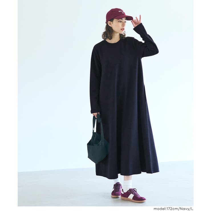 フレアシルエットで女性らしく、エンボスAラインワンピース | coca | 詳細画像16 