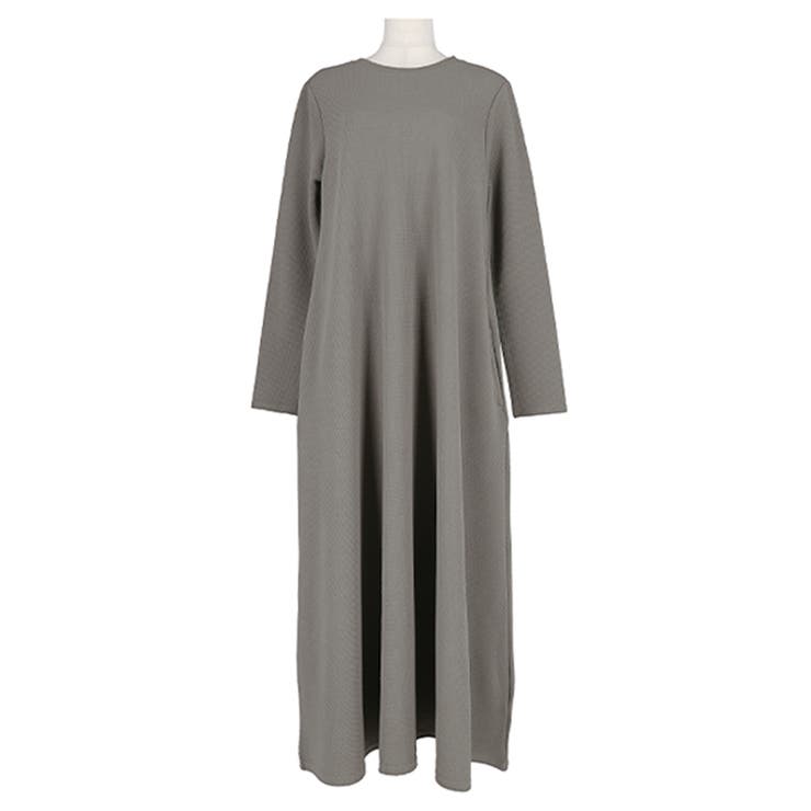 フレアシルエットで女性らしく、エンボスAラインワンピース | coca | 詳細画像2 