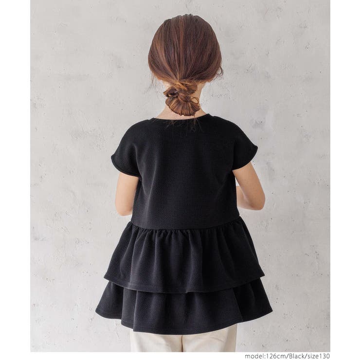 キッズ エンボス二段フリルトップス | coca | 詳細画像11 