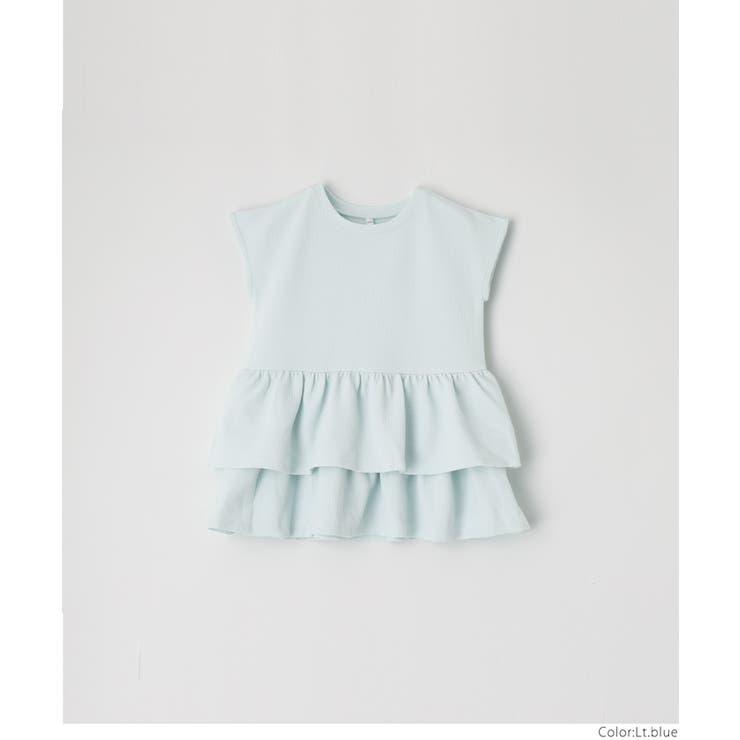 キッズ エンボス二段フリルトップス | coca | 詳細画像14 