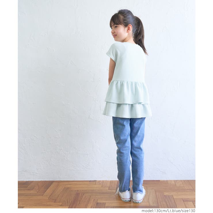 キッズ エンボス二段フリルトップス | coca | 詳細画像6 